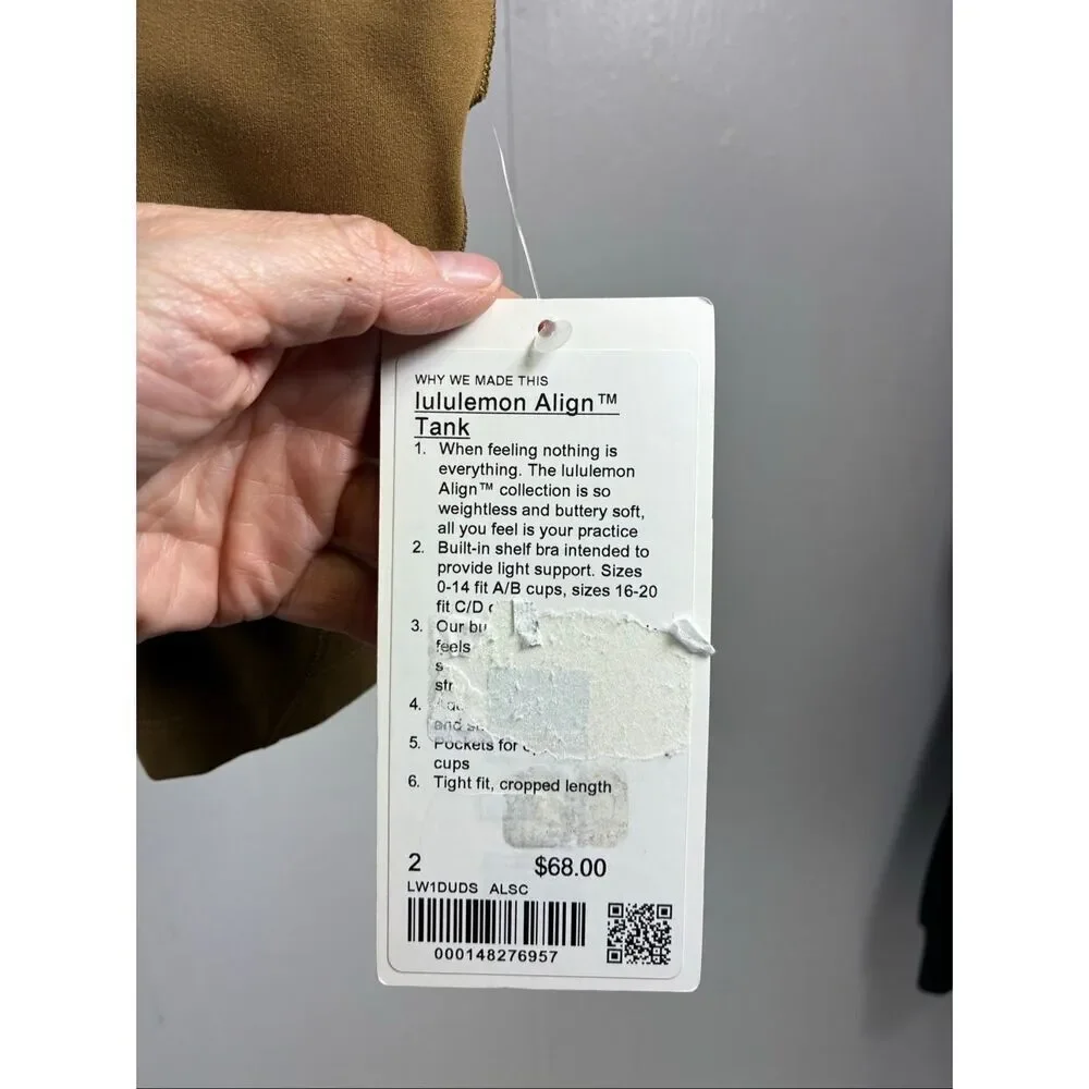 Lululemon NWT Align Tank Top in Mustard Size 2 - Picture 5 of 7